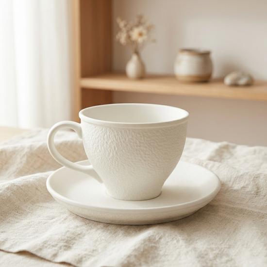 Tea Cup and Saucer Set - 12 Pcs